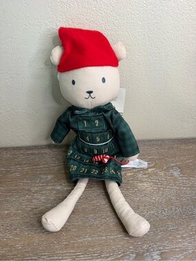 Hearth & Hand Magnolia Advent Polar Bear Plush Christmas Holiday Countdown